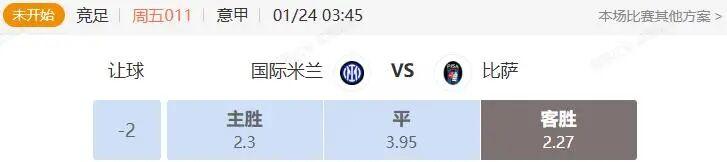 开云体育-意甲+葡超串关解析 国际米兰VS比萨 卡萨皮亚VS阿维SAD